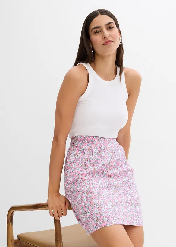 Mini-jupe en viscose fluide, bonprix