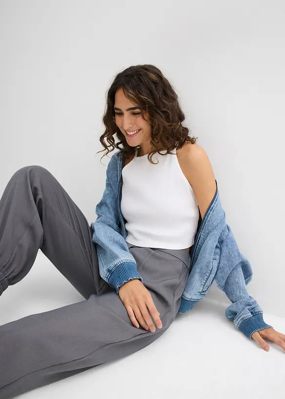 Top côtelé 100% coton, bonprix