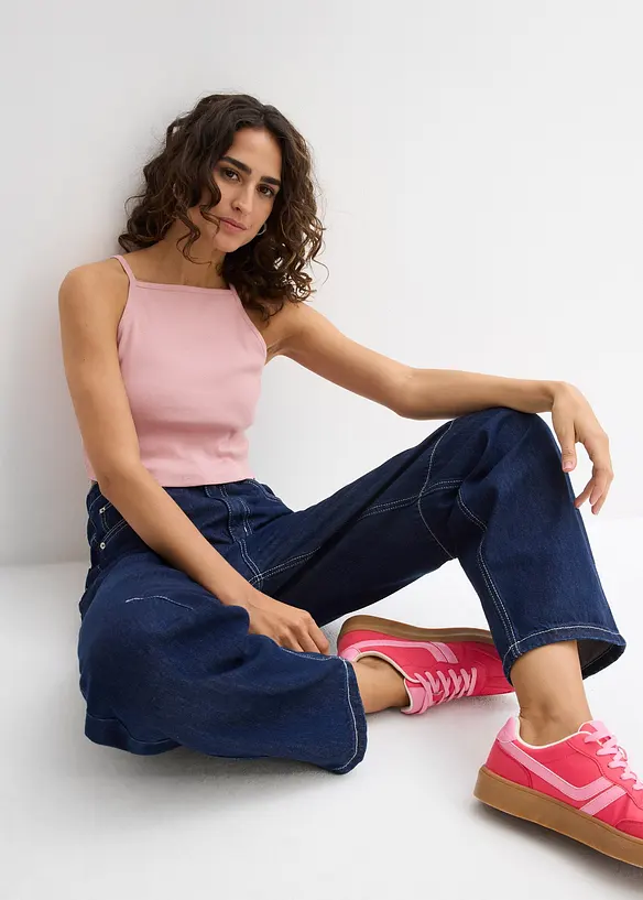 Top côtelé 100% coton, bonprix