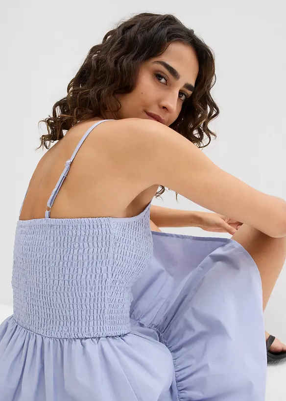 Robe &agrave; fines bretelles 100% coton, bonprix