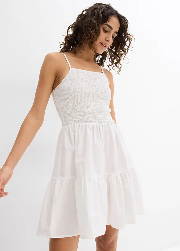 Robe à fines bretelles 100% coton, bonprix
