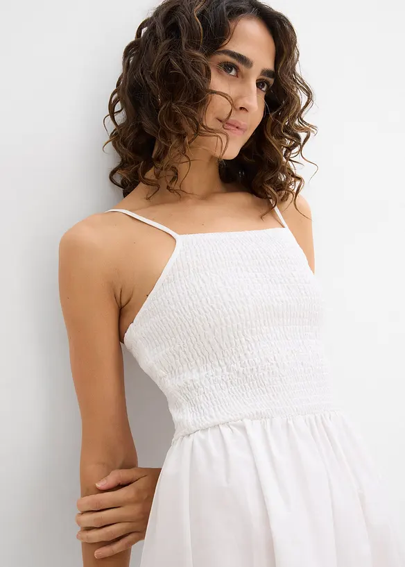 Robe à fines bretelles 100% coton, bonprix