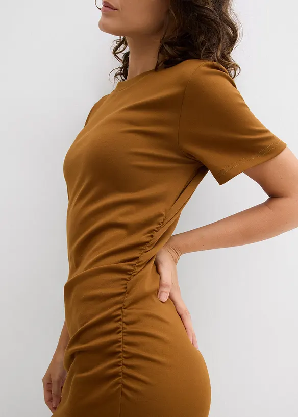 Robe froncée en jersey, bonprix