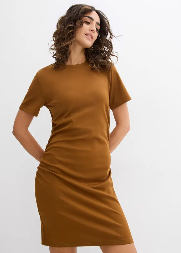 Robe froncée en jersey, bonprix