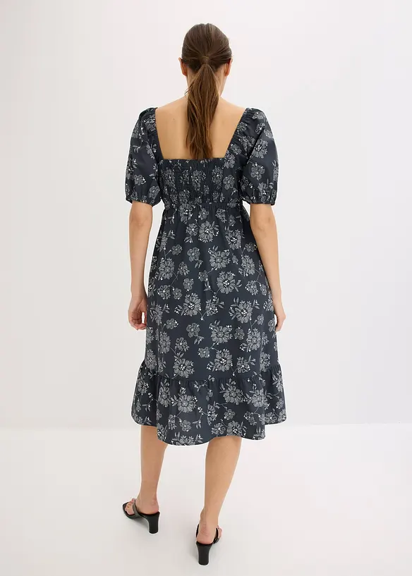Robe midi &agrave; manches bouffantes, bonprix