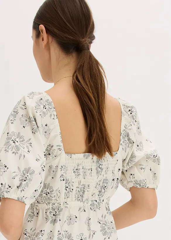Robe midi à manches bouffantes, bonprix