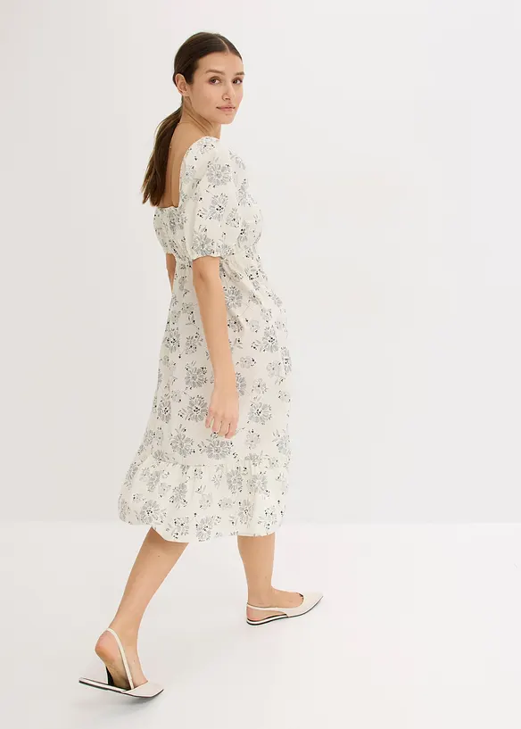 Robe midi à manches bouffantes, bonprix