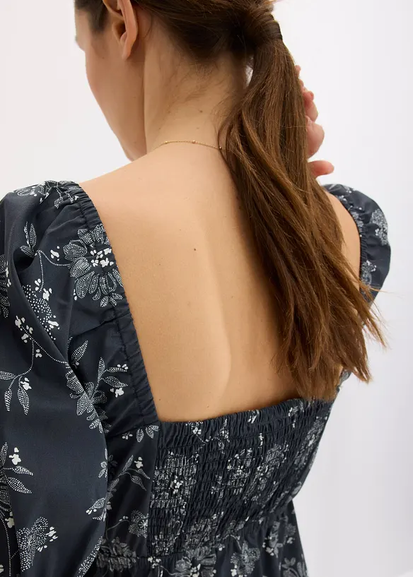 Robe midi &agrave; manches bouffantes, bonprix