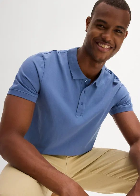 Lot de 2 polos en jersey 100% coton, bonprix