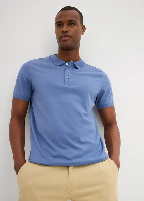 Lot de 2 polos en jersey 100% coton, bonprix