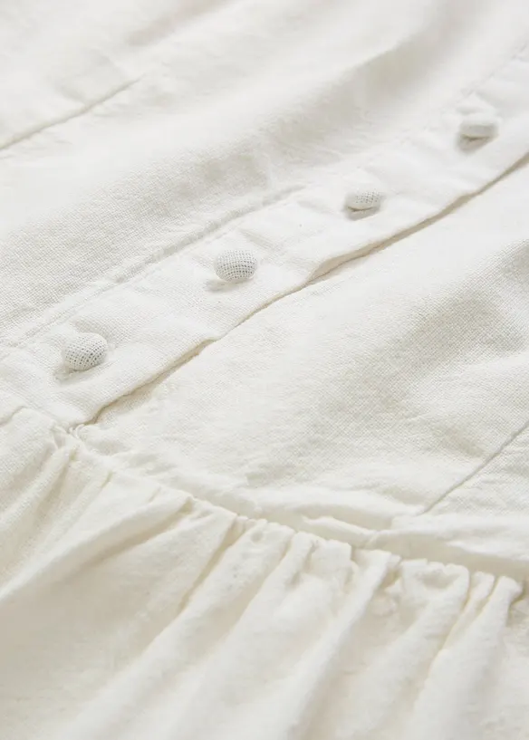 Robe courte et aérienne en lin mélangé, bonprix