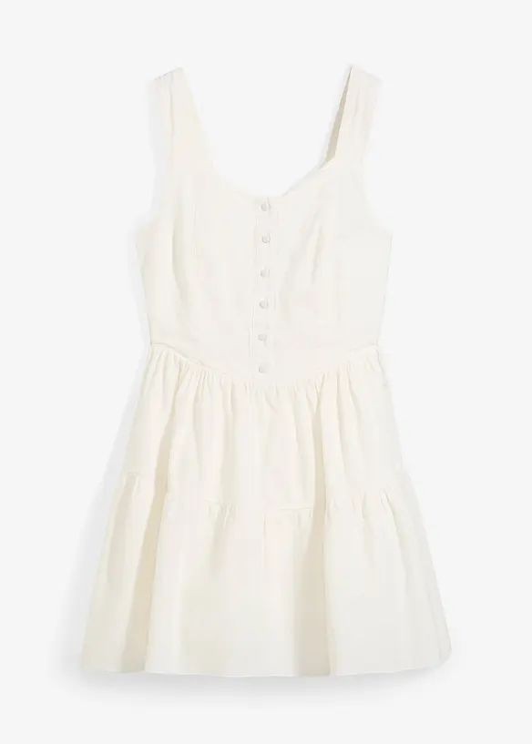 Robe courte et aérienne en lin mélangé, bonprix