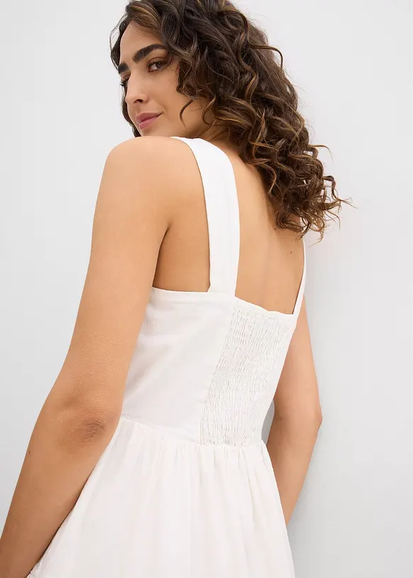 Robe courte et aérienne en lin mélangé, bonprix