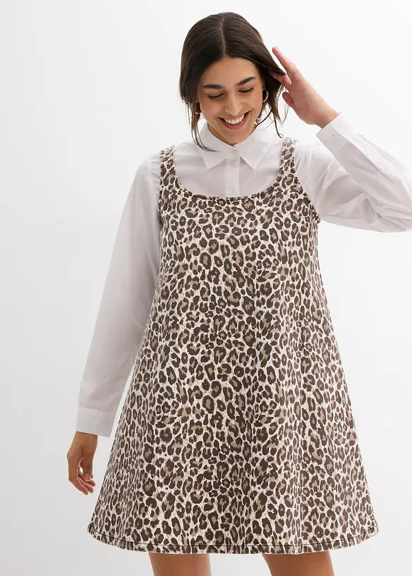 Robe courte en coton extensible, bonprix