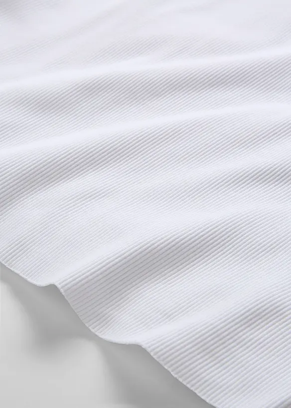 T-shirt court et côtelé, bonprix