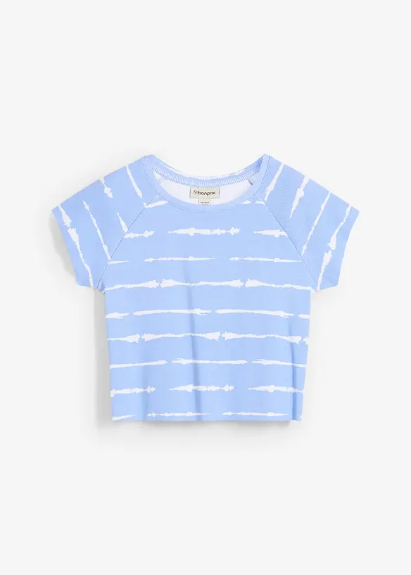 T-shirt court et côtelé, bonprix