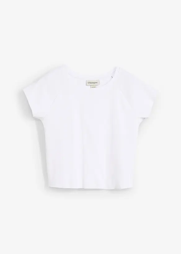 T-shirt court et côtelé, bonprix