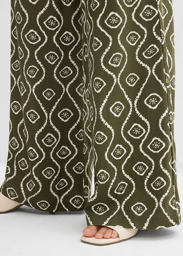 Pantalon à taille élastiquée en viscose fluide, bonprix