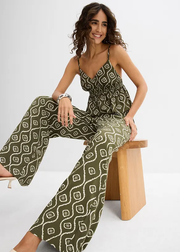 Pantalon à taille élastiquée en viscose fluide, bonprix