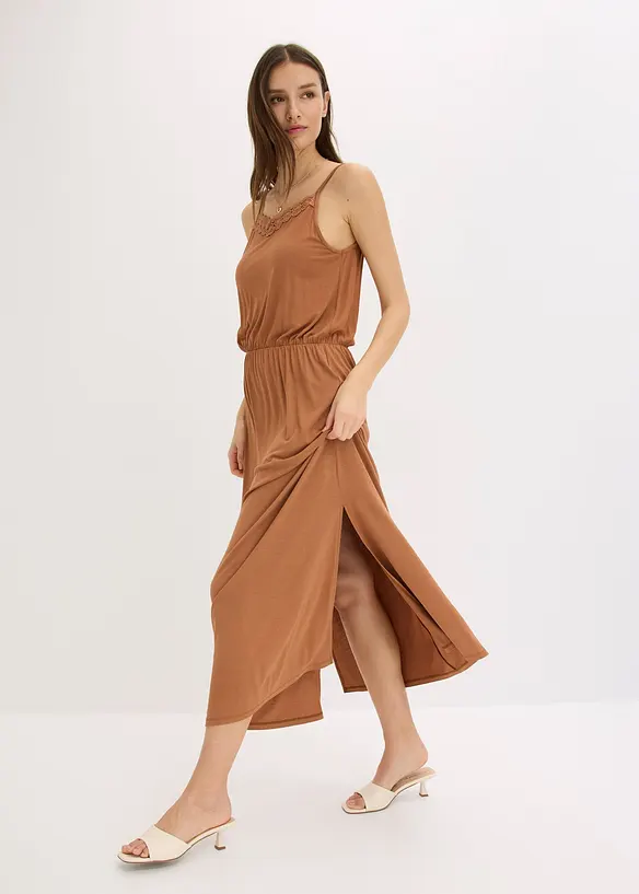 Robe en jersey avec dentelle, bonprix