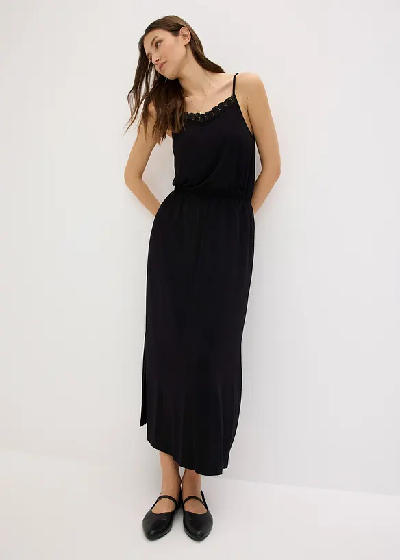 Robe en jersey avec dentelle, bonprix