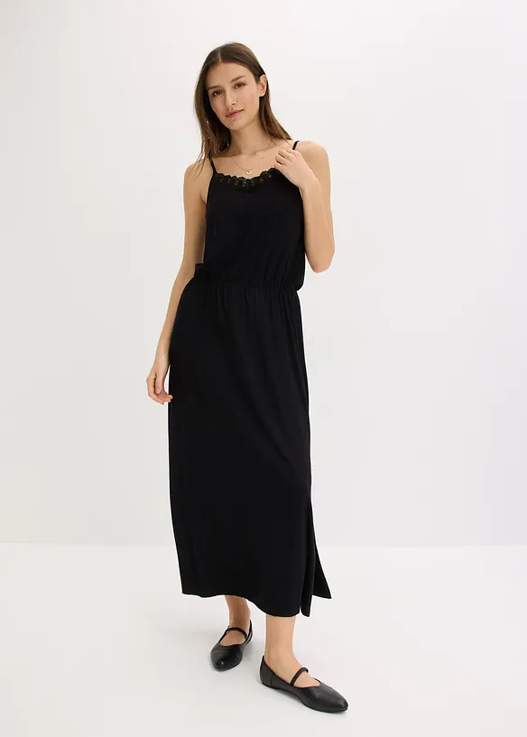 Robe en jersey avec dentelle, bonprix