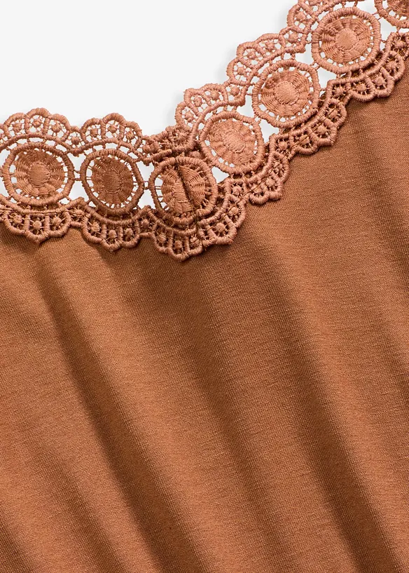 Robe en jersey avec dentelle, bonprix