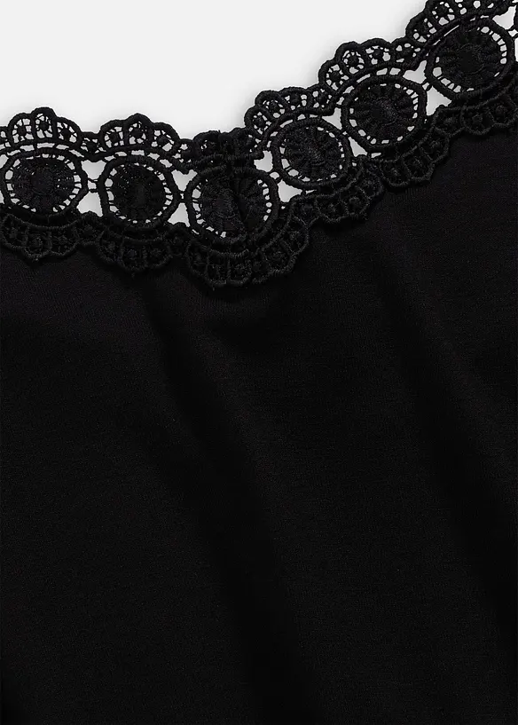 Robe en jersey avec dentelle, bonprix