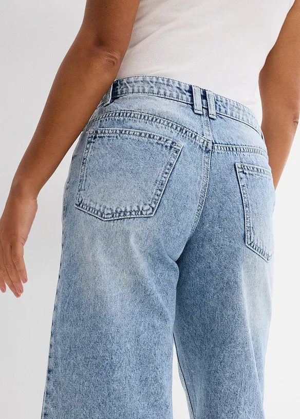 Bermuda en jean taille mi-haute, peu extensible, bonprix
