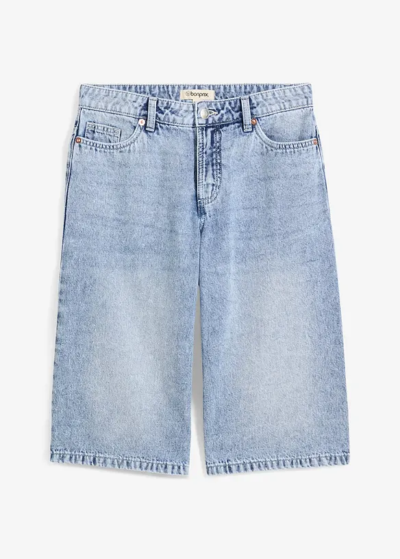 Bermuda en jean taille mi-haute, peu extensible, bonprix