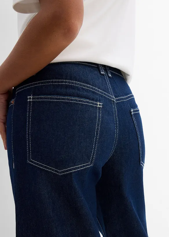 Bermuda en jean taille mi-haute, peu extensible, bonprix