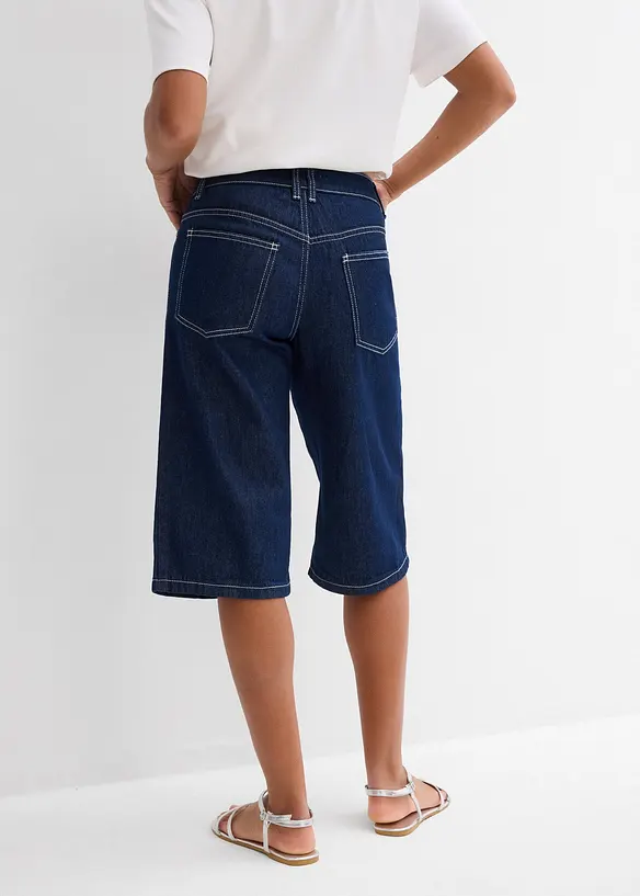 Bermuda en jean taille mi-haute, peu extensible, bonprix