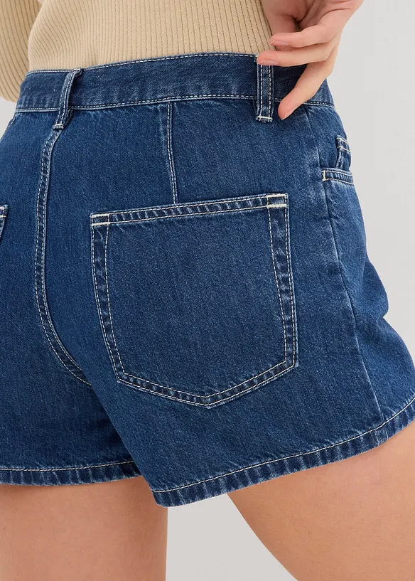 Jupe-short en jean, taille mi-haute, bonprix