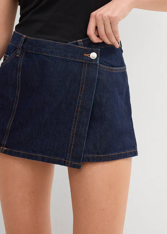 Jupe-short en jean, taille mi-haute, bonprix