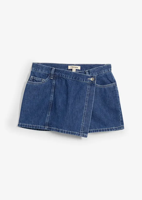 Jupe-short en jean, taille mi-haute, bonprix