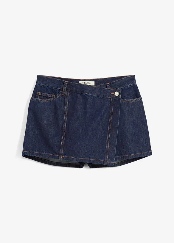 Jupe-short en jean, taille mi-haute, bonprix