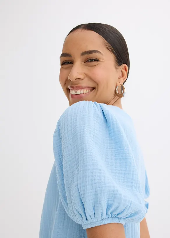 Robe courte en gaze de coton, bonprix