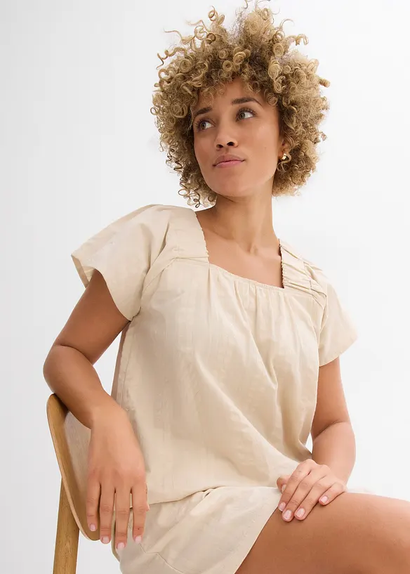 Tunique-blouse en seersucker coton, bonprix