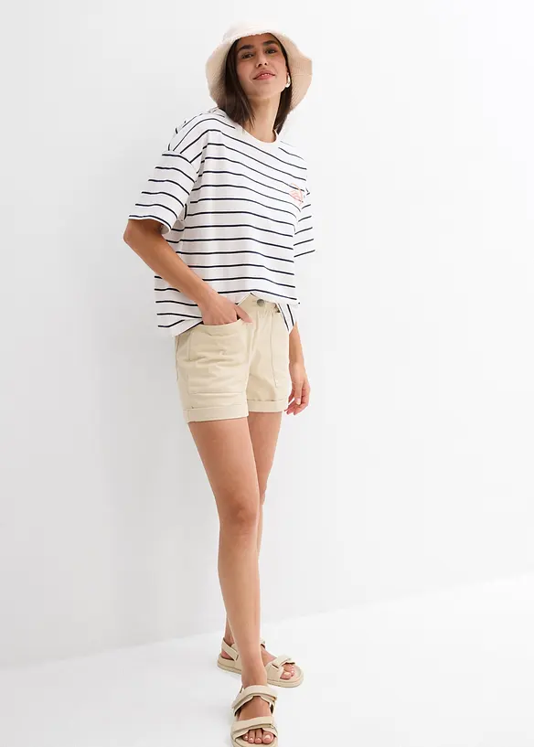 Sweat doux en coton m&eacute;lang&eacute;, bonprix