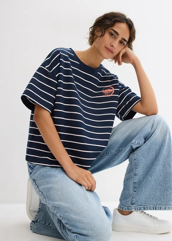 Sweat doux en coton m&eacute;lang&eacute;, bonprix