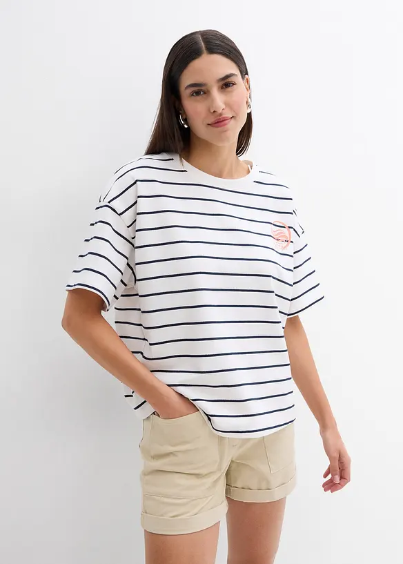 Sweat doux en coton m&eacute;lang&eacute;, bonprix