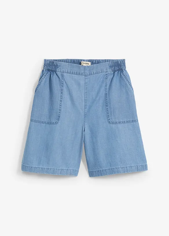 Short à taille élastiquée, avec du lin rafraîchissant, bonprix