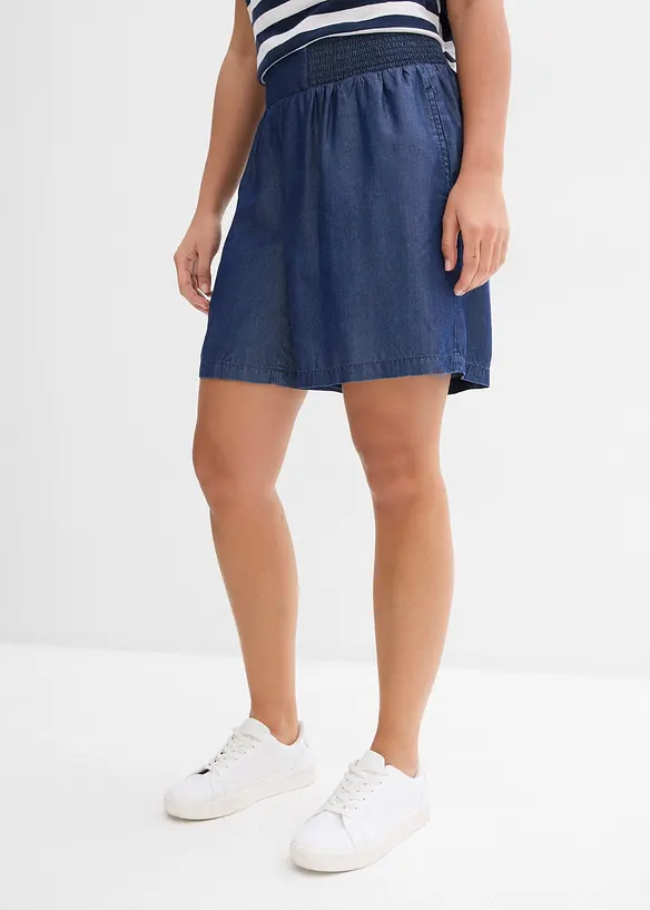 Short à taille élastiquée et smockée, bonprix