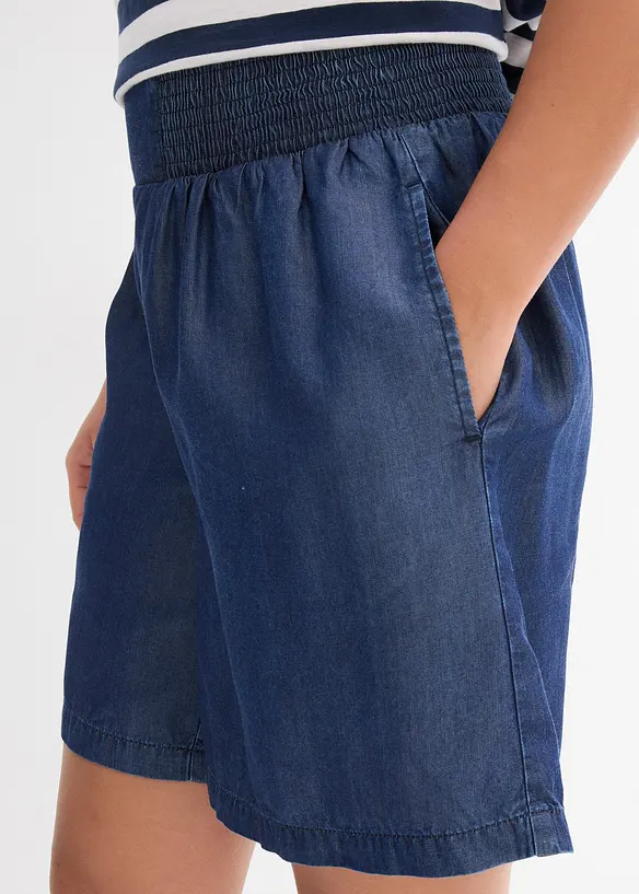 Short à taille élastiquée et smockée, bonprix
