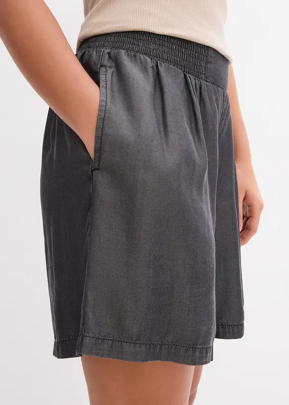 Short à taille élastiquée et smockée, bonprix