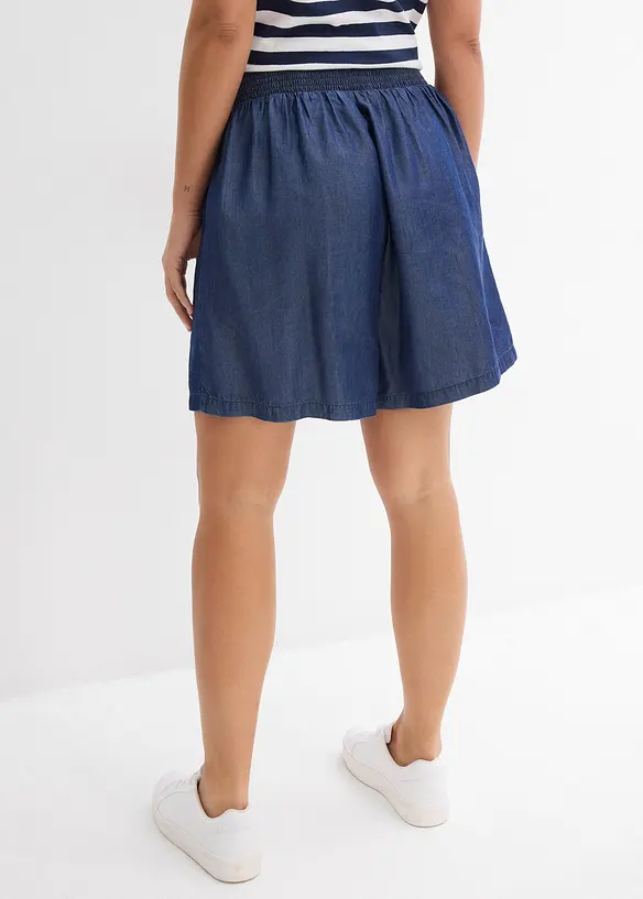 Short à taille élastiquée et smockée, bonprix