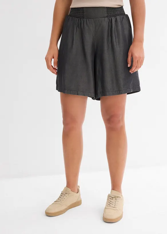 Short à taille élastiquée et smockée, bonprix