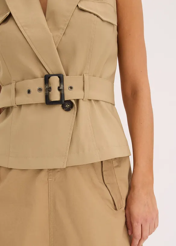 Gilet sans manches avec ceinture, bonprix