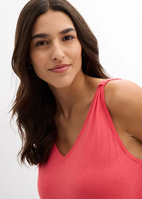 Long d&eacute;bardeur en viscose et lin, bonprix