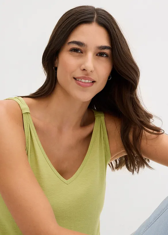 Long débardeur en viscose et lin, bonprix